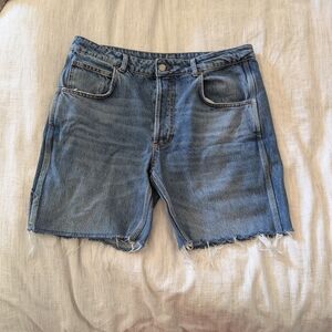 Boyish Light Blue Cutoff Denim Shorts